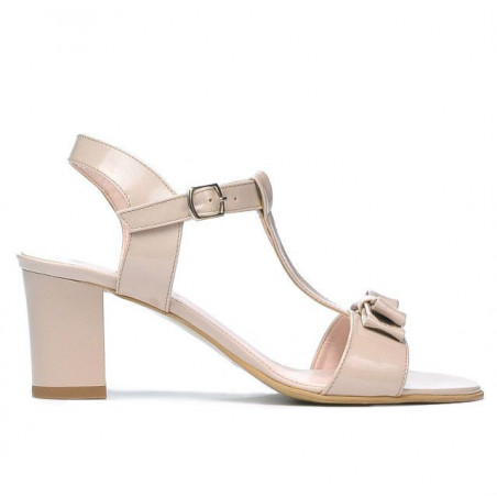 Sandales femme 1257 vernis ivoire