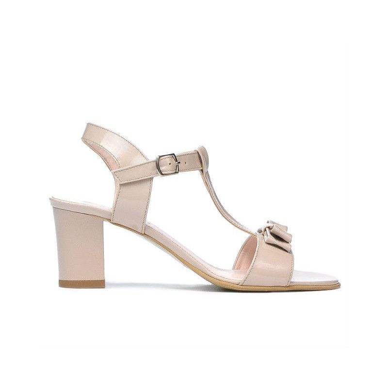 Sandales femme 1257 vernis ivoire