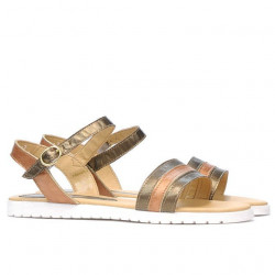 Sandales femme 5037 cuivre combiné
