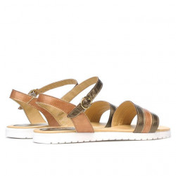 Sandales femme 5037 cuivre combiné