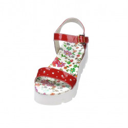 Sandales femme 5034 verni rouge