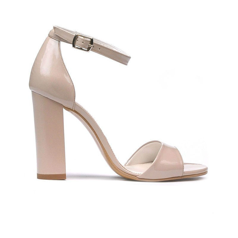 Sandales femme 1259 vernis beige nacré