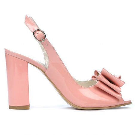 Sandales femme 1256 vernis rose