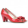 Sandales femme 1255 vernis rouge corail