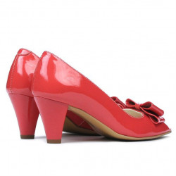 Sandales femme 1255 vernis rouge corail