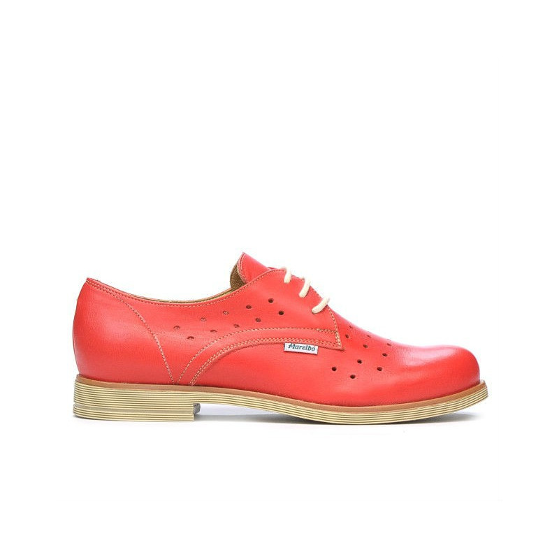 Chaussures décontractées femme 678 rouge corail