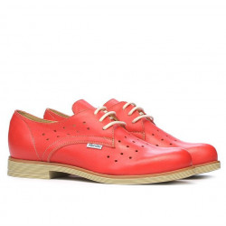 Chaussures décontractées femme 678 rouge corail