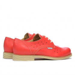 Chaussures décontractées femme 678 rouge corail