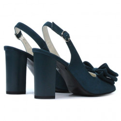 Sandales femme 1256 turquoise antilope 01