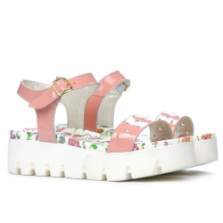 Sandales femme 5034 vernis rose