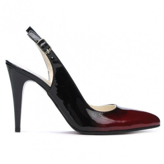 Sandales femme 1249 vernis bordeaux+noir Sandales femme 1249 vernis bordeaux+noir