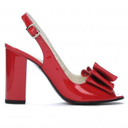 Sandales femme 1256 vernis rouge