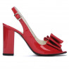 Sandales femme 1256 vernis rouge