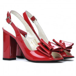 Sandales femme 1256 vernis rouge