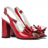 Sandales femme 1256 vernis rouge