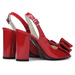 Sandales femme 1256 vernis rouge