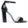 Sandales femme 1259 vernis bleu+noir