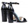 Sandales femme 1259 vernis bleu+noir