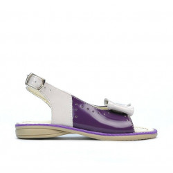 Sandales enfants petits 58c vernis violet+beige