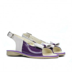 Sandales enfants petits 58c vernis violet+beige