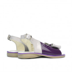 Sandales enfants petits 58c vernis violet+beige