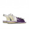 Sandales enfants petits 58c vernis violet+beige