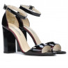 Sandales femme 1259 vernis bordeaux+noir