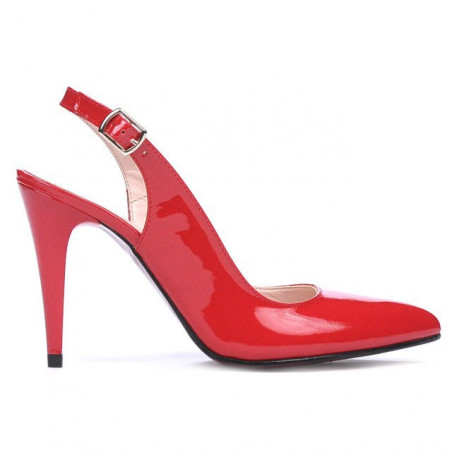 Sandales femme 1249 vernis rouge
