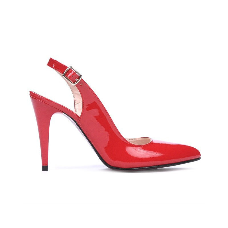 Sandales femme 1249 vernis rouge