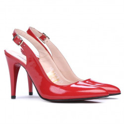 Sandales femme 1249 vernis rouge