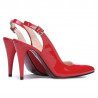 Sandales femme 1249 vernis rouge