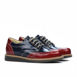 Chaussures enfants 154 vernis bordeaux combiné