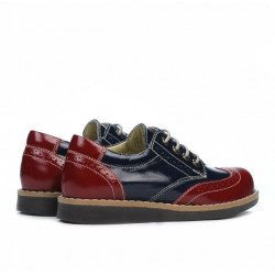 Chaussures enfants 154 vernis bordeaux combiné