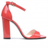 Sandales femme 1259 laque rouge corail