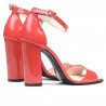 Sandales femme 1259 laque rouge corail