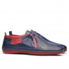 Mocassins hommes 865 indigo+rouge
