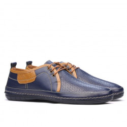 Mocassins homme 865 indigo+marron