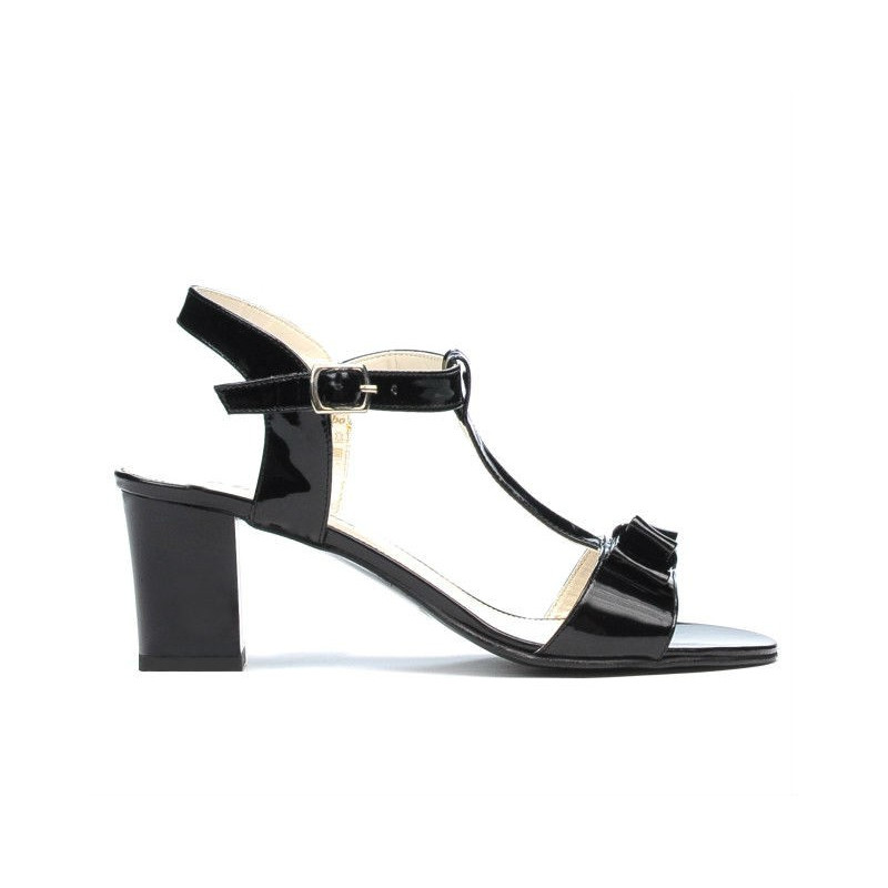 Sandales femme 1257 vernis noir
