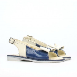 Sandales enfants petits 58c verni indigo+beige