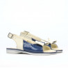 Sandales enfants petits 58c verni indigo+beige
