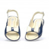 Sandales enfants petits 58c verni indigo+beige
