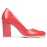 Chaussures élégantes/décontractées femme 1254 vernis rouge corail