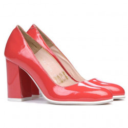 Chaussures élégantes/décontractées femme 1254 vernis rouge corail