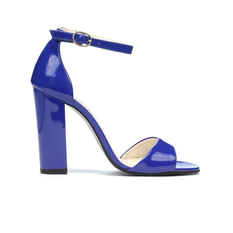 Sandales femme 1259 vernis bleu