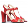 Sandales femme 1258 vernis rouge
