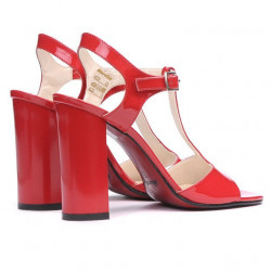 Sandales femme 1258 vernis rouge