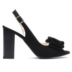 Sandales femme 1256 noir antilope
