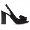 Sandales femme 1256 noir antilope
