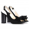 Sandales femme 1256 noir antilope