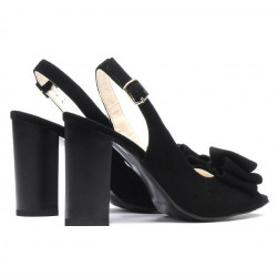Sandales femme 1256 noir antilope